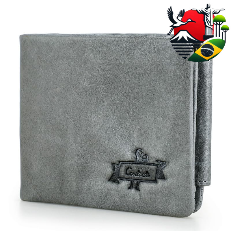 GOFELT Men’s Genuine Cowhide Leather Zip-Around Bifold Wallet, Large Capacity with Coin Pocket and Multiple Card Slots