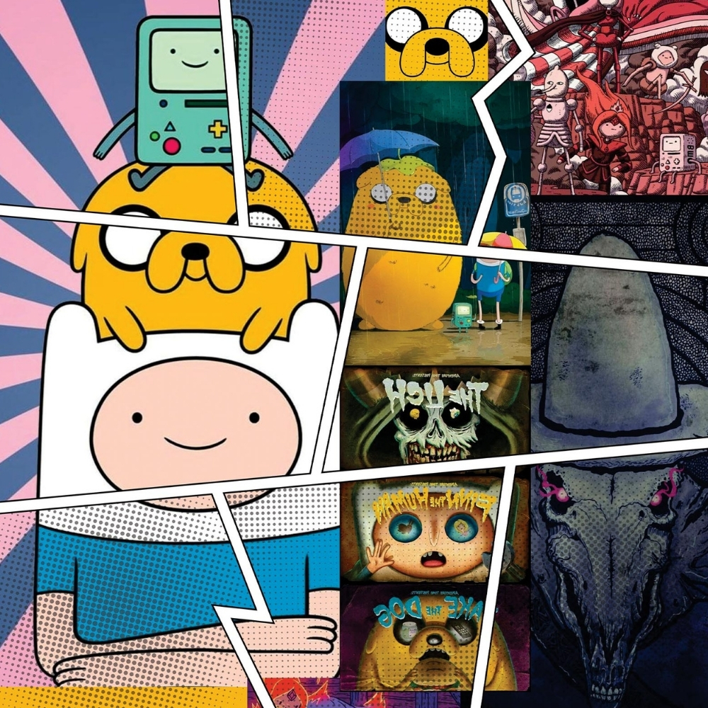 Papel de Parede Adesivo Hora De Aventura Cartoon Network Colorido Quarto Infantil Lavável 3 Metros