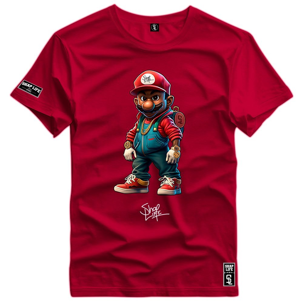 Camiseta Personalizada Mario Shap Life Cartoon - 2263