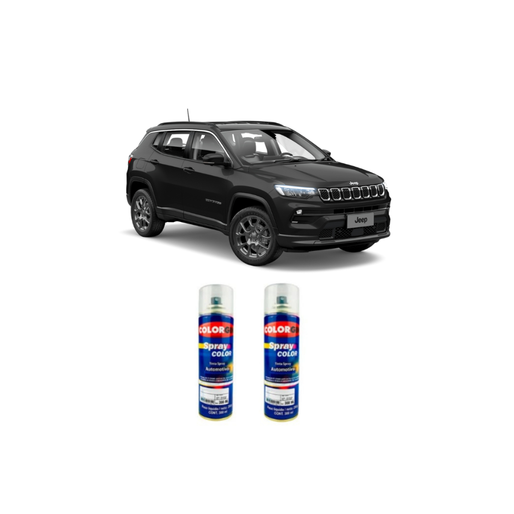 Spray Automotivo Cinza Granite Jeep + Spray Verniz 300ml