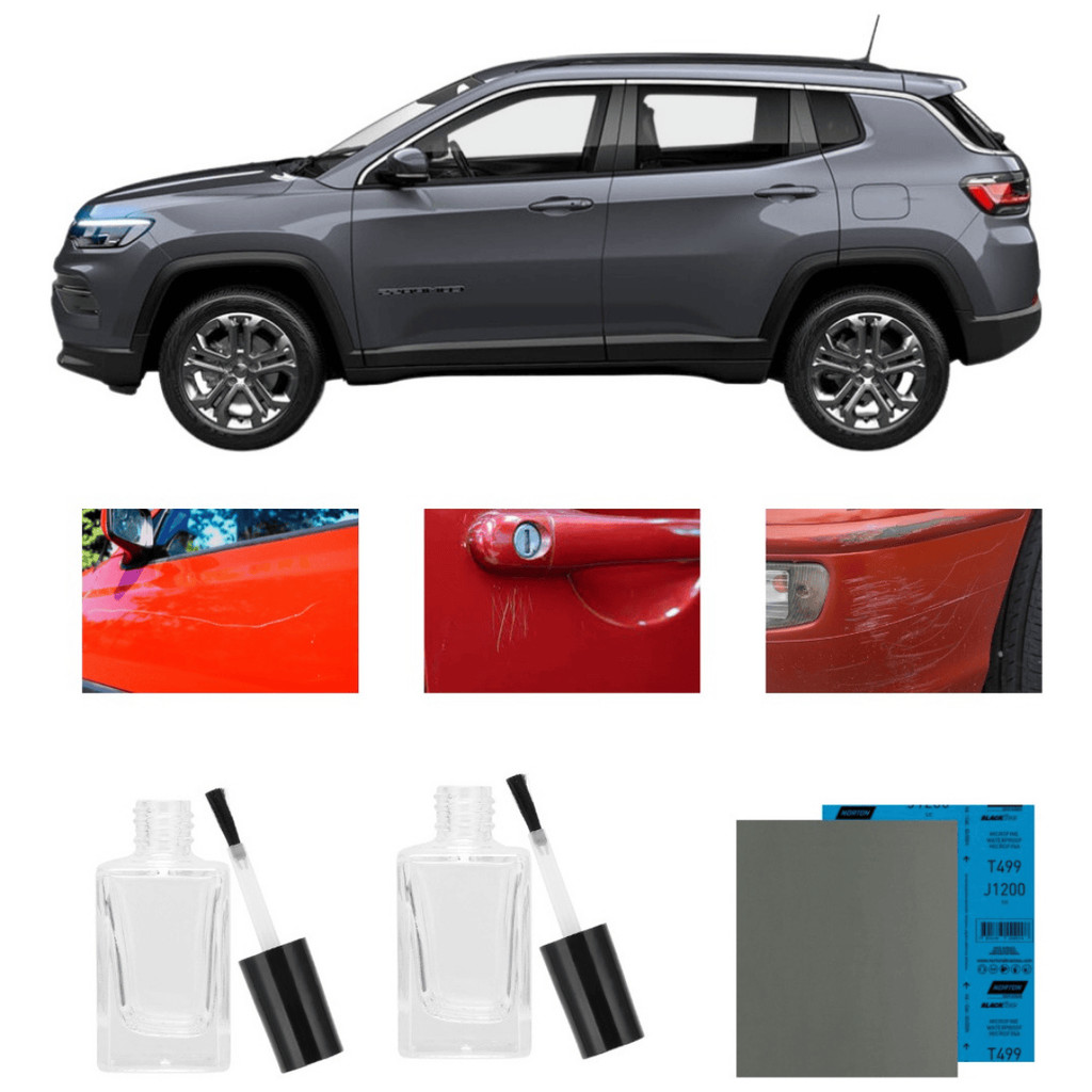 Tinta Tira Risco Repar Automotivo Jeep Compass Cinza Granite
