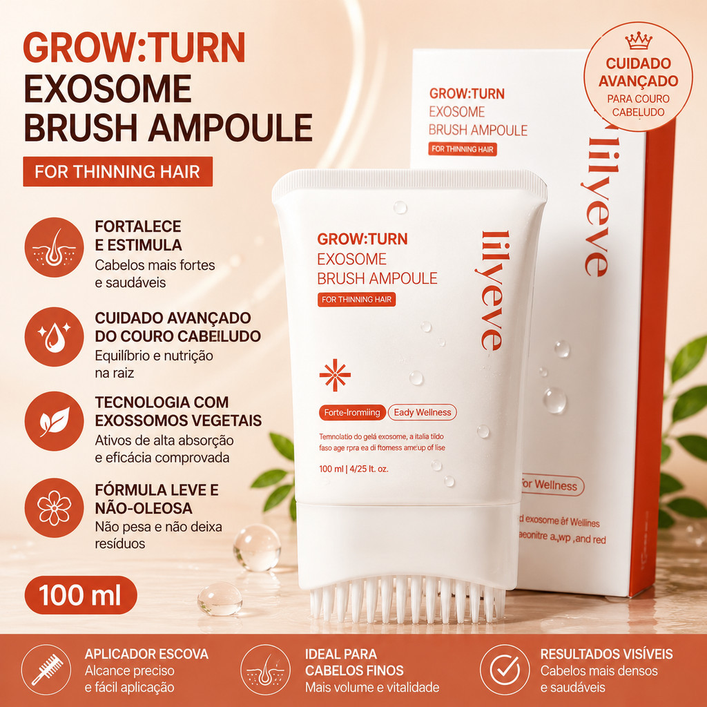 LILYEVE Revitalizante Garland Brush Aplicação Essência 100ml Especial para Couro Cabeludo e Cabelo com Essência Aplicado