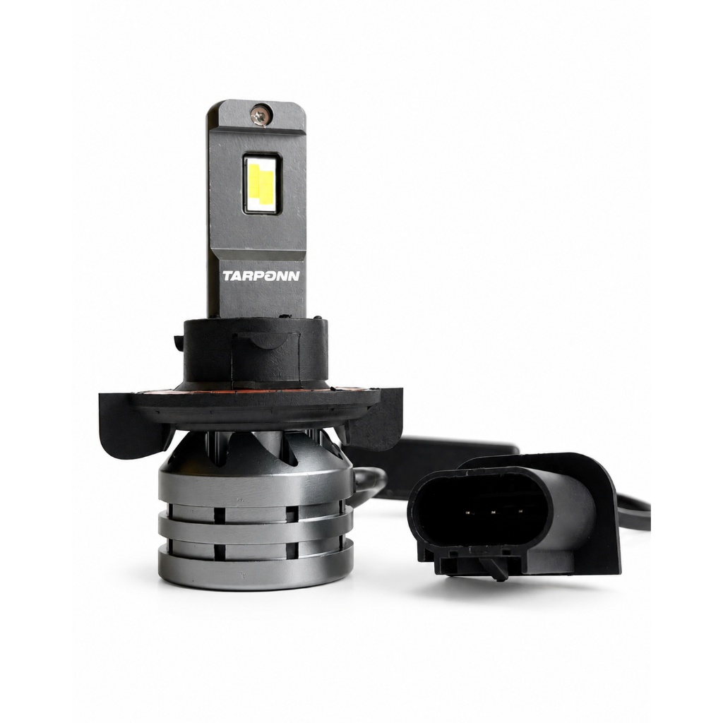 Kit Lâmpada LED TX5 PRO H13 Tarponn 50W 5500LM 6000K Branco Frio Farol Alto Baixo