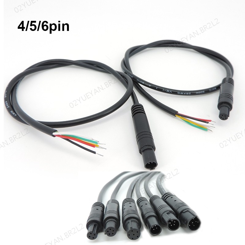 DIY 4Pin 5Pin 6Pin Jack Carro DVR Câmera Cabo De Extensão HD Monitor Veículo Vista Traseira/Back Up Fio Macho Fêmea Plug
