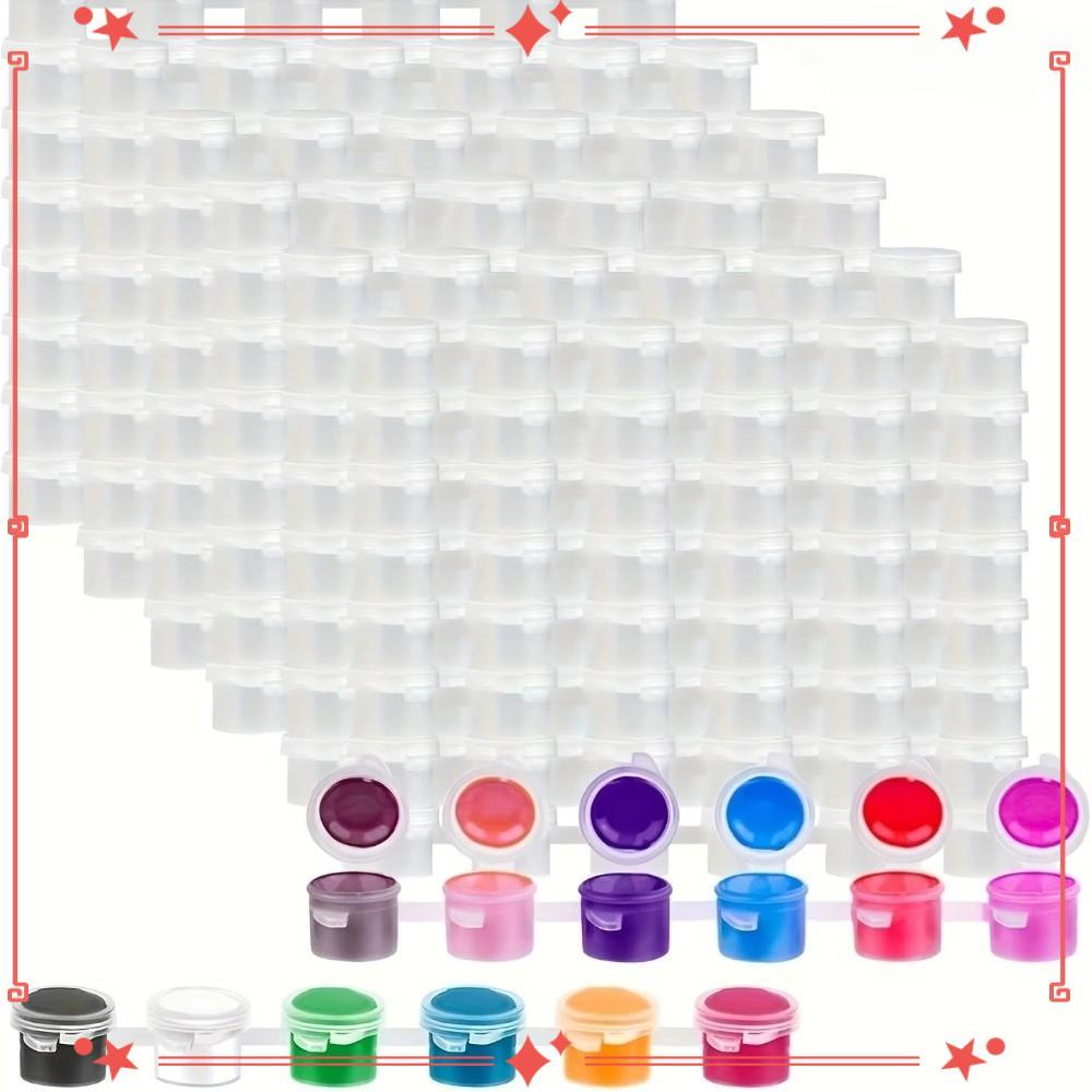 Tira De Pintura Vazia , Potes De Plástico 2ml 3ml 5ml , 6/8 Copos De Armazenamento De Tinta Recarregáveis Conectados Gua