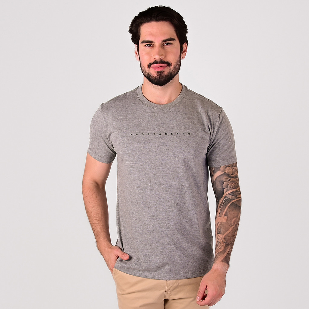 Camiseta Acostamento Minimalist Cinza