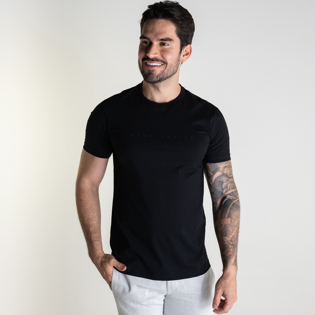 Camiseta Acostamento Minimalist Preta