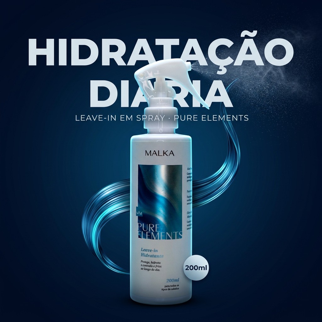 Creme para Pentear Cabelo com Frizz Hidratação Antifrizz Malka 200ml