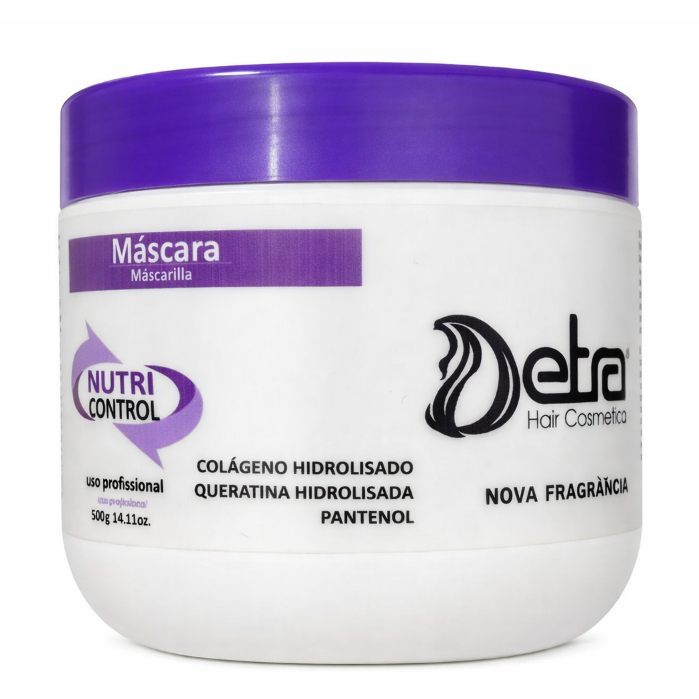 Máscara de Hidratação Pós Química Nutri Control 500ml Detra Hair Cosmetics Reposição de Massa