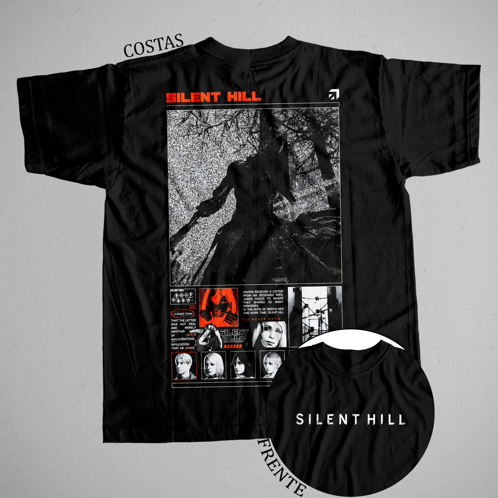 Camiseta Silent Hill Pyramid Head Fio 26.1 100% Algodão Plus Size Unissex T-shirt Camisa Inverno