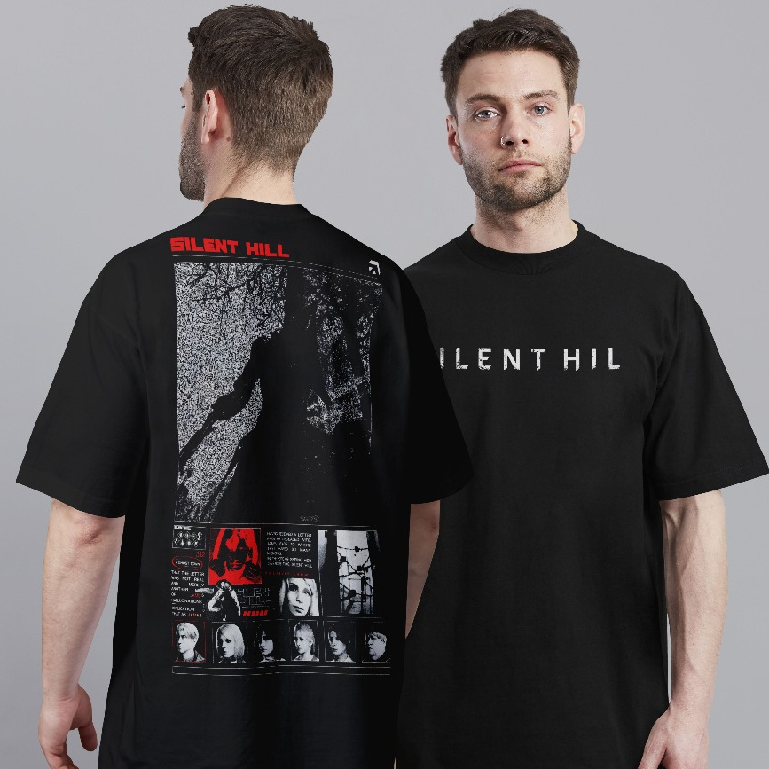 Camiseta Oversized Silent Hill Pyramid Head 100% Algodão Unissex T-shirt Inverno