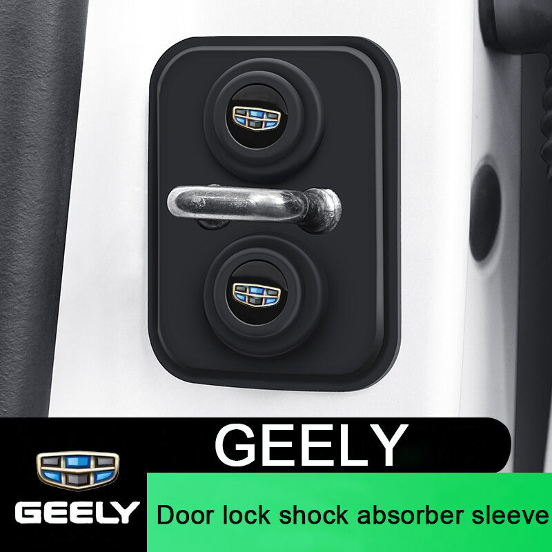 1/4Pcs GEELY Silicone Car Door Lock Protection Cover Door Lock Shock Absorber Silent Accessories For Geely Emgrand Coolr