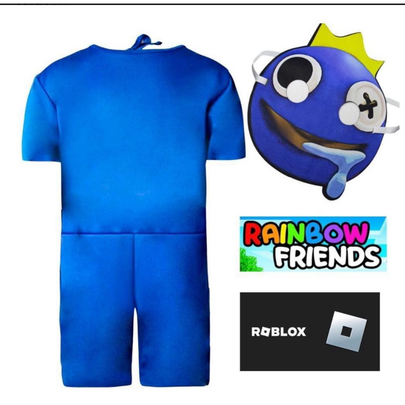 Fantasia Rainbow Frends Infantil Boneco Azul Babão Roblox