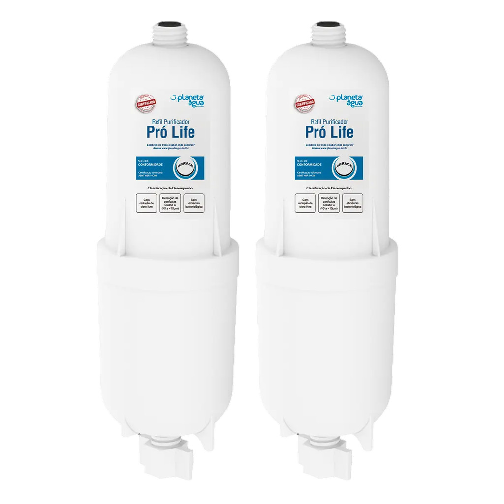 Kit 02 Refil Filtro Pró Life Planeta Água 1013A Compatível Soft Everest Star/Slim/Fit/Baby/Plus