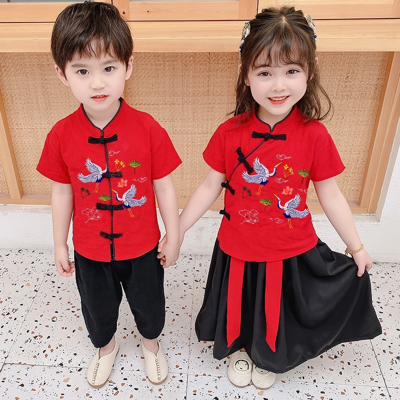 Crianças Hanfu meninos jovens mestre roupas meninos traje antigo Tang terno meninas estilo chinês uniformes escolares ch