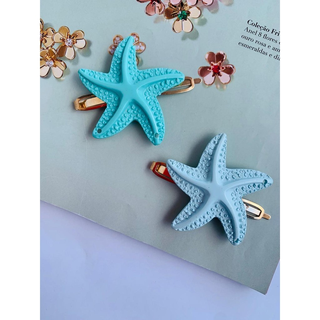 Presilhas acessórios para o cabelo Estrela do Mar colorida