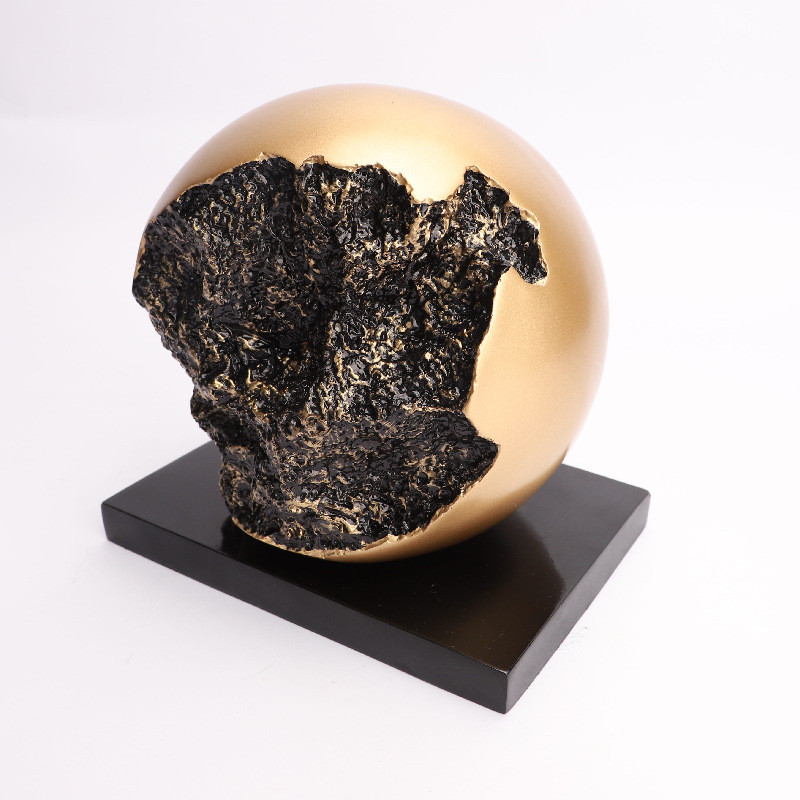E2FU New Chinese-style resin anti-corrosion copper ball starry sky sculpture decorative piece Model home soft furnishing
