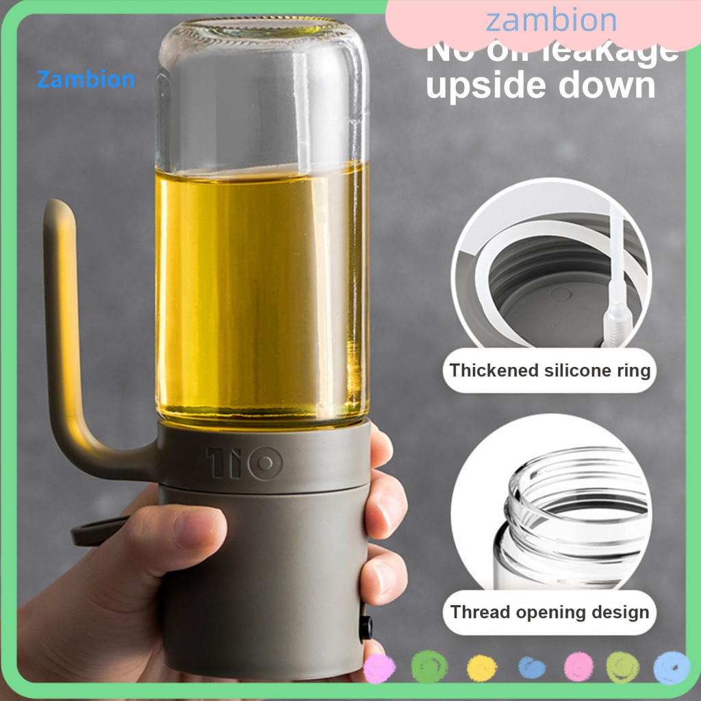 Olive Oil Dispenser 250ml Glass Spray Bottle for Cooking Mister with Fine Mist Ergonomic Handle Portable Kitchen Tool fo