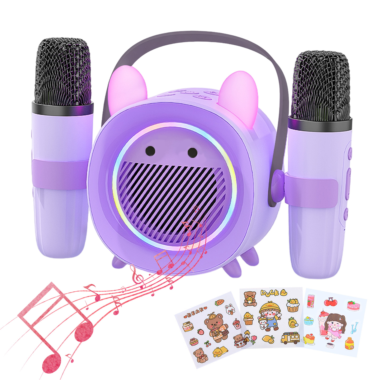Mini Caixa de Som Bluetooth Karaoke com Flash Wireless