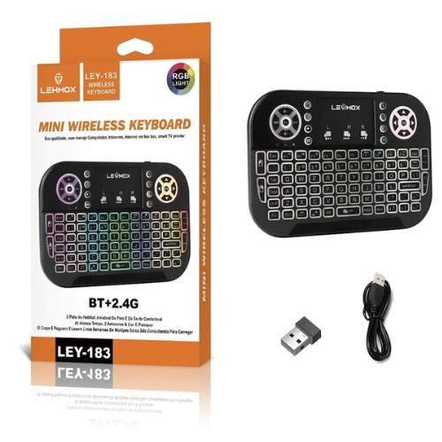 Teclado Mini Wireless Keyboard Lehmox Ley-183
