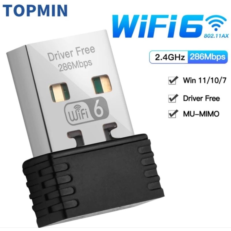 Mini Adaptador USB Wifi5 Ou Wifi6 2.4GHz ULTRA Rápido Premium