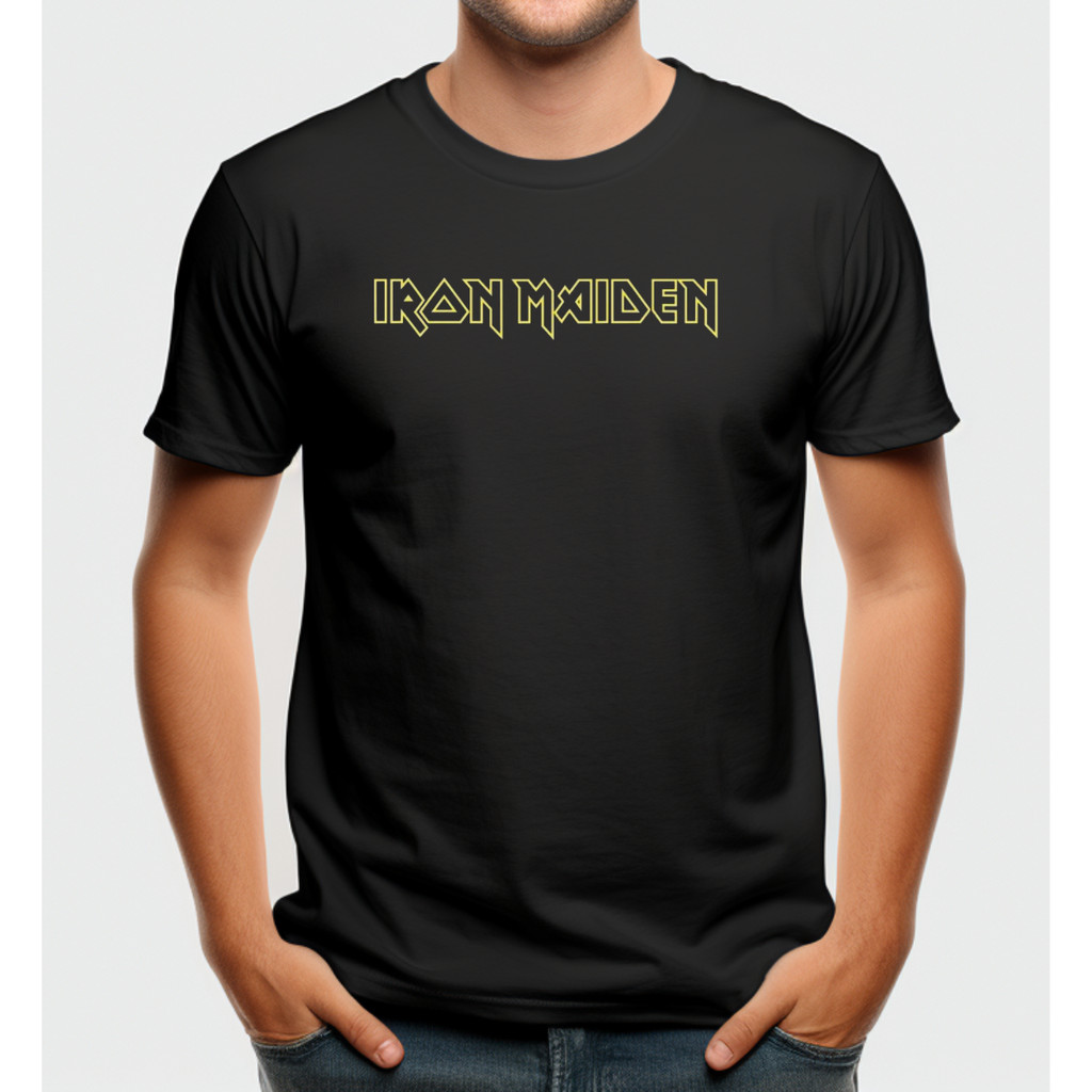 Camiseta Iron Maiden Banda Rock Heavy Metal Logo Clássico