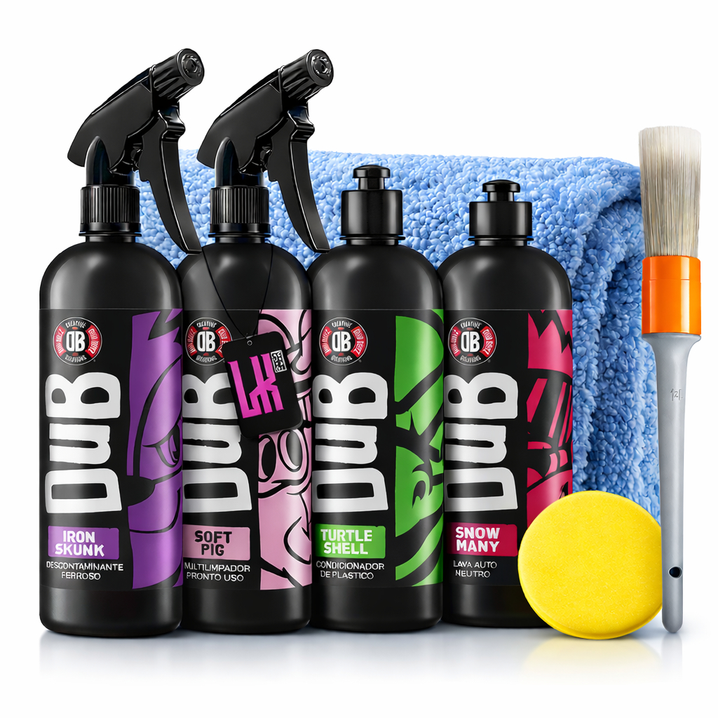 Kit Lavagem Automotiva Profissional Dub Boyz SNOW MANY + IRON SKUNK + SOFT PIG + TURTLE SHELL