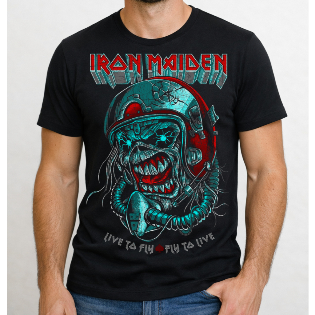 Camiseta Rock Camisetas Estampadas Iron Maiden Diversas 100% Algodão