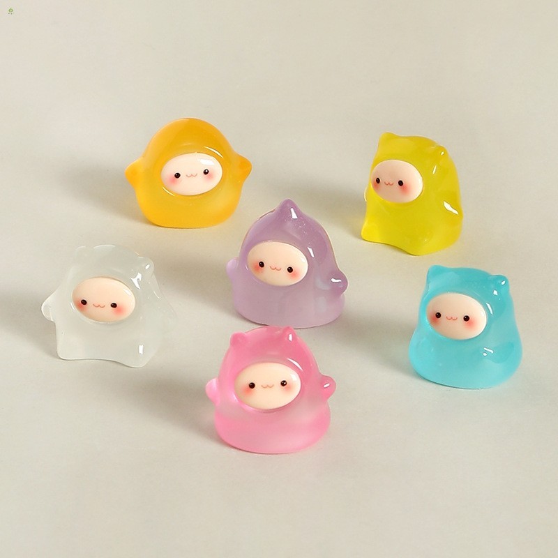 Mini Elf Ghost Resin Craft-Ornamento Luminoso Para Carro De Mesa