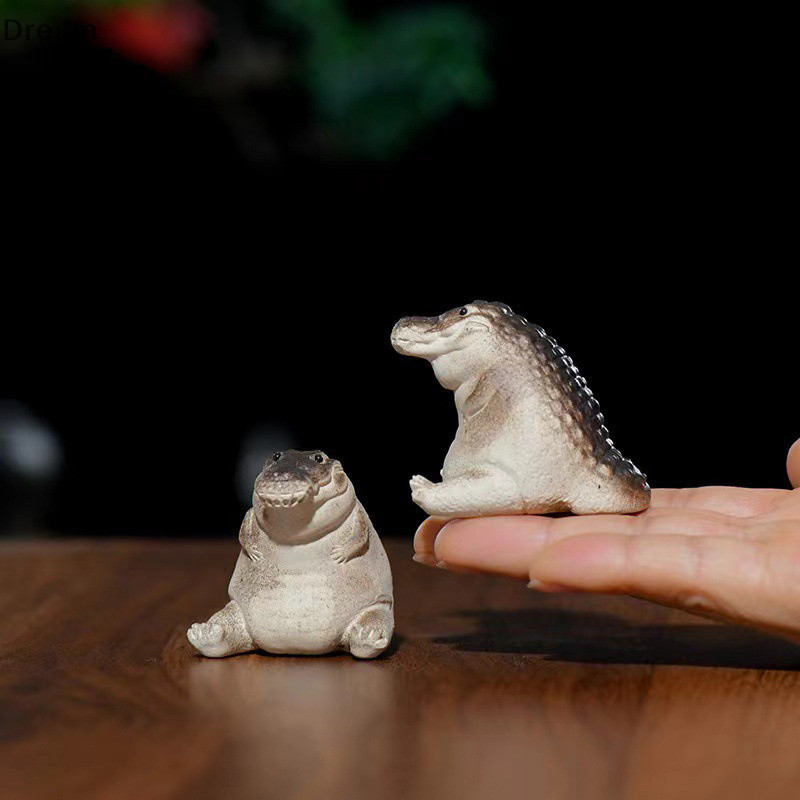 <Dream> Resin Crocodile Garden Ornament Table Decoration Statue 6-10cm Patio Art Craft Gift On Sale