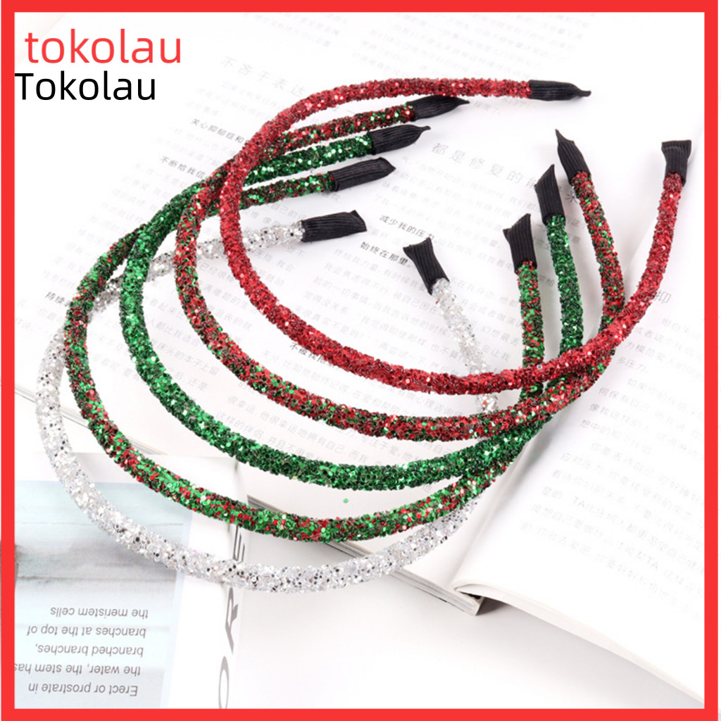 Hair Accessory Sparkling Sequin Hoop Elastic Headband – Handmade Glitter Diy Accessories for Women Perfect Christmas G