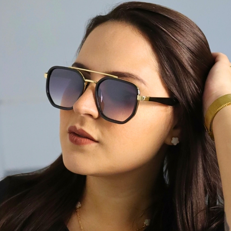 Óculos de Sol Caraíva Hexagonal Premium Aviador Clássico Moda Verão Retrô uv400 Feminino
