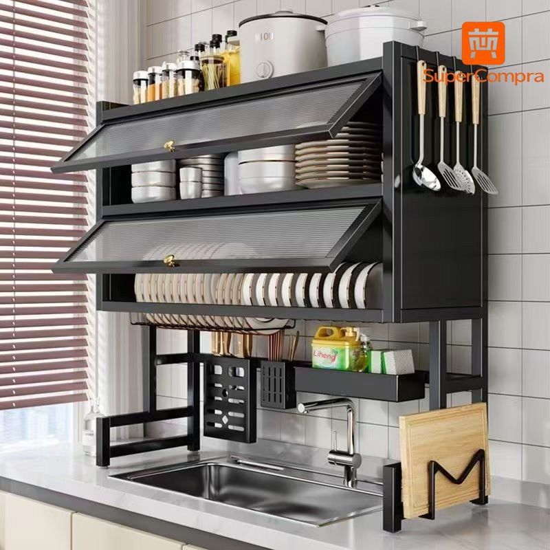 85cm Hanging Dish Drainer Boutique Kitchen Rack Stainless Steel Dish Organizer Kitchen Quality