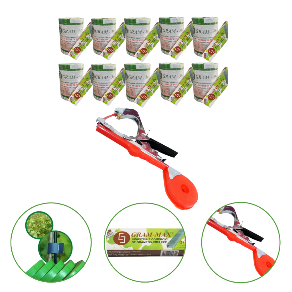 Alceador Yamaho Grampo Fita Verde Grampear Jardim 48.000 unidades