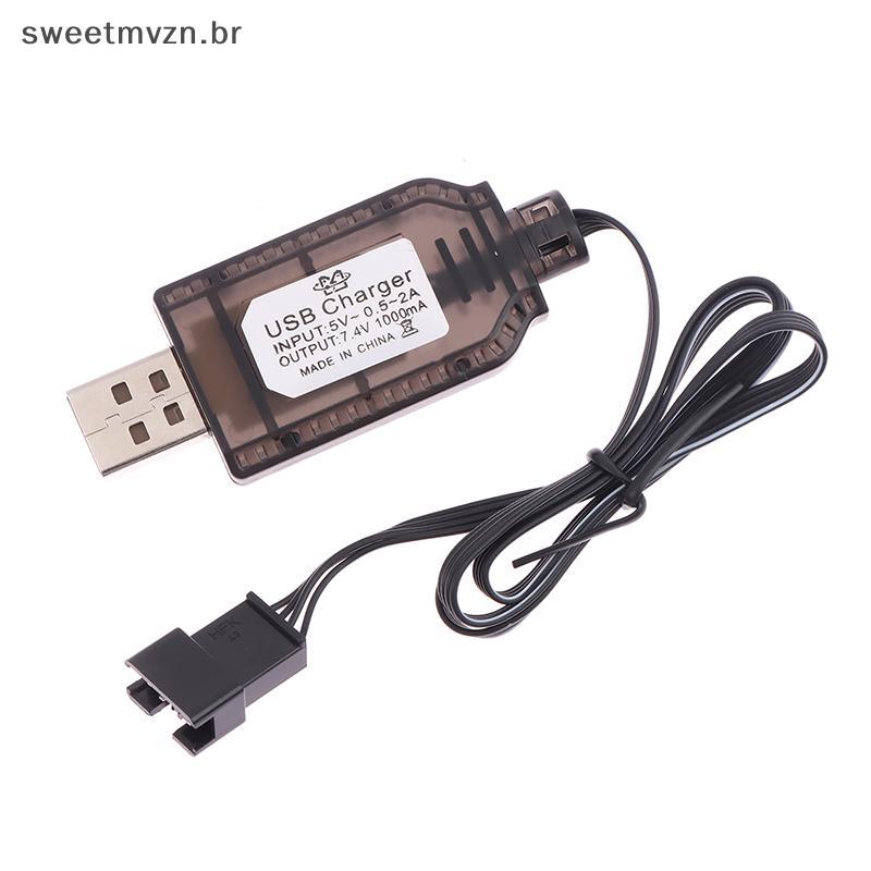 sweetmvzn 7.4v SM4P Adaptador De Carregamento Reverso De Bateria De Íon-Lítio Carro De Brinquedo Elétrico E561 Carregado