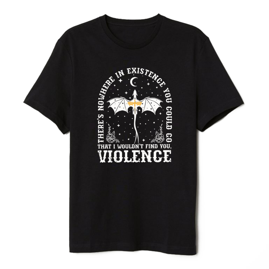 Camiseta Rebecca Yarros Livro Fourt Wing Violence Feminina Masculina