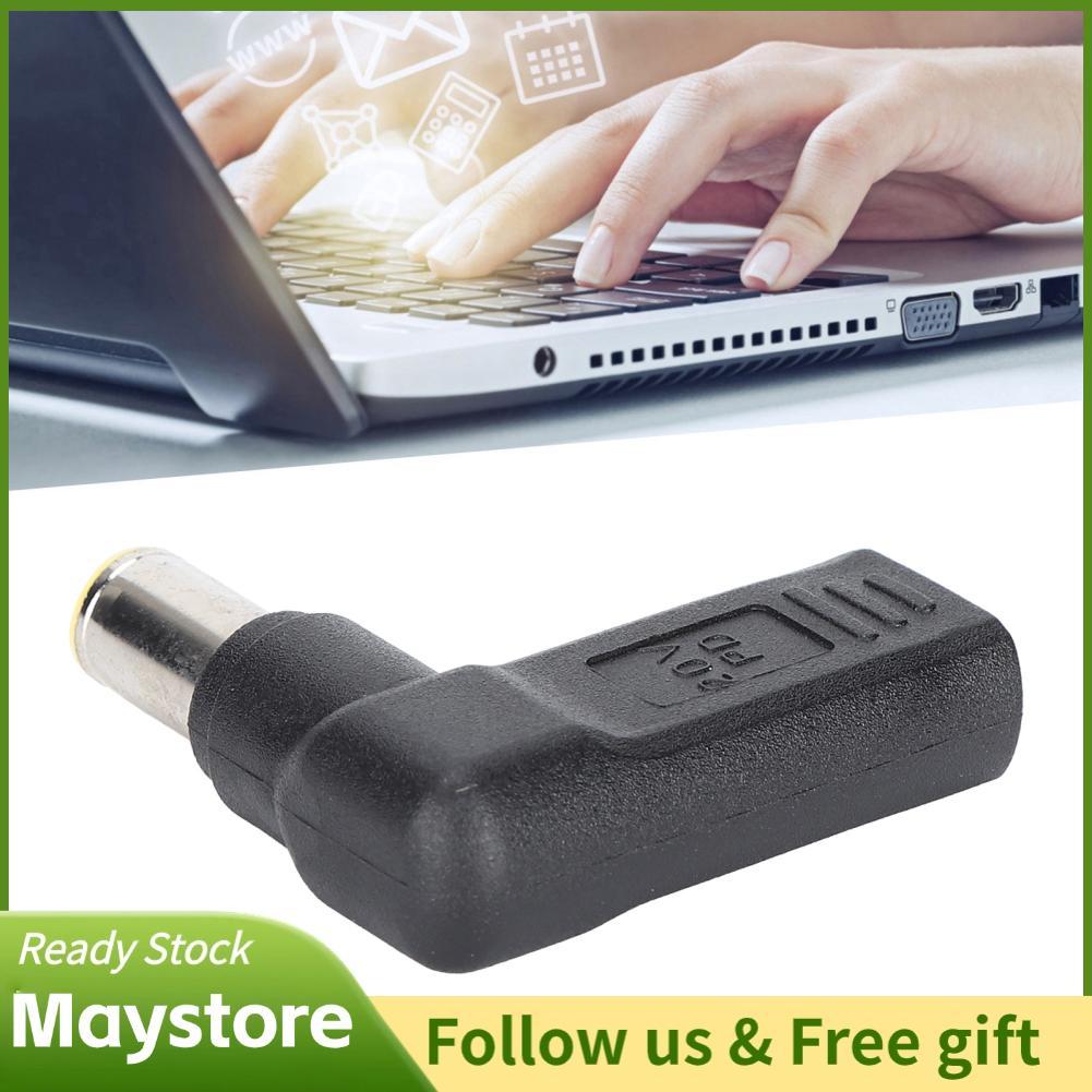 Maystoree-br Adaptador CFTGIW TypeC para DC Plugue macho fêmea 7 9x5 5mm Conector PD de ângulo reto Dispositivo de