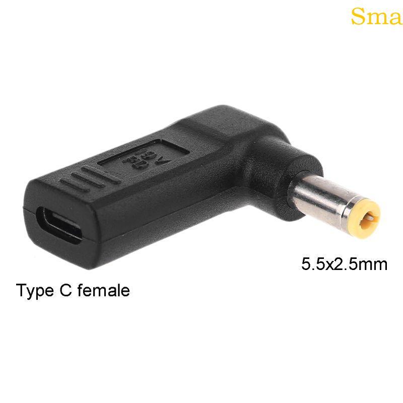 Conversor Energia Sma TypeC Para 5 5x2 5mm Adequado Laptop