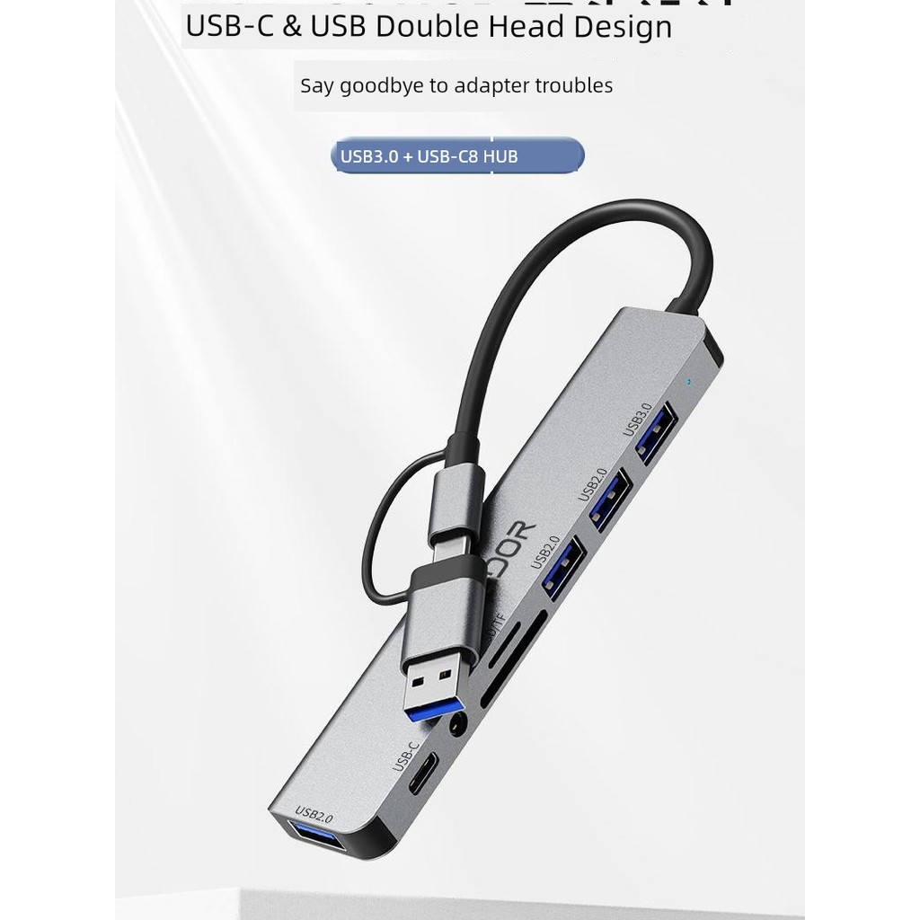 Alta multi-cabeça Docking Station HUB leitor de cartão typec telefone móvel portátil Tablet usb multi-Interface 3.5mm