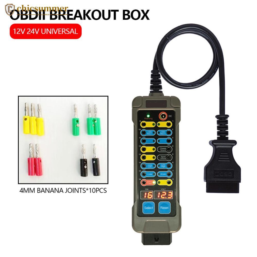 CHICSUMMER Carro OBDII Auto Break out Box Obd Breakout Detector De Protocolo Com Pin Car Obd2 Interface Monitor Articula