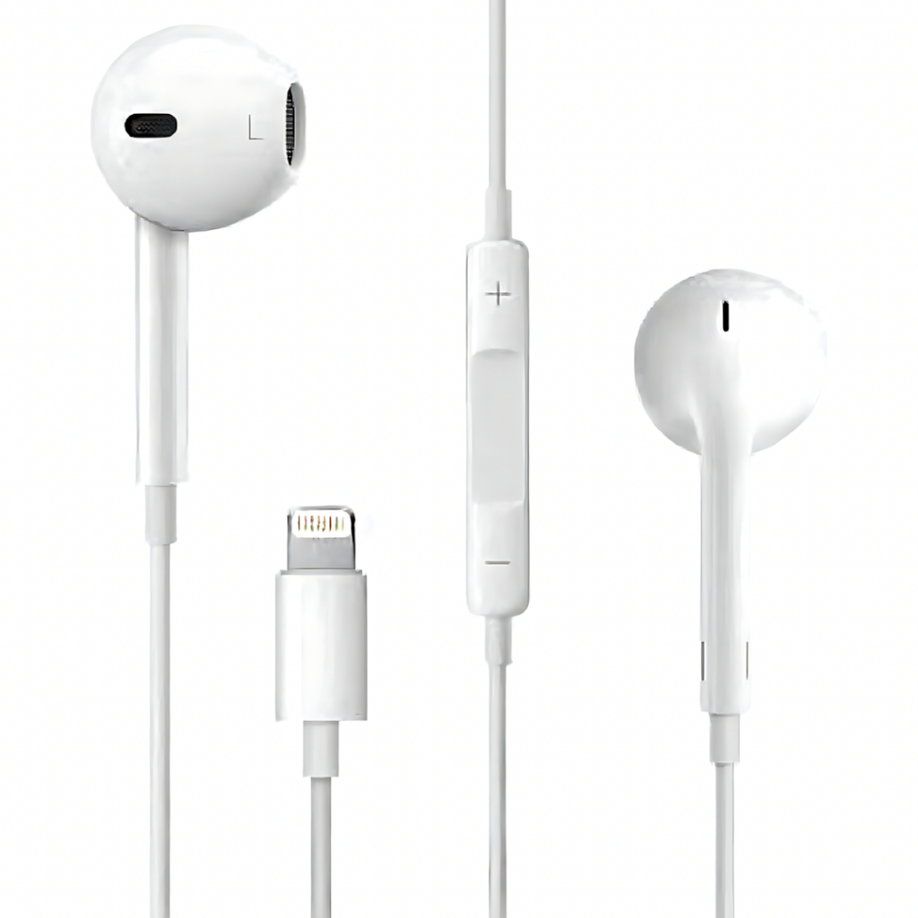 Fone de Ouvido Estereo Com Fio Branco Microfone Controle de Volume Iphone  TypeC