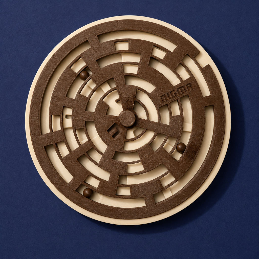 Quebra-Cabeça 3D Labirinto com Esfera NIGMA M2 Puzzle Jogo de Lógica Raciocínio Anti-Stress Desafio Presente Criativo