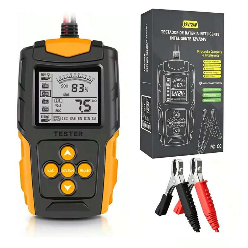 12V/24V Teste Analisador Bateria Ferramentas Reparo Carros 3ah-200ah