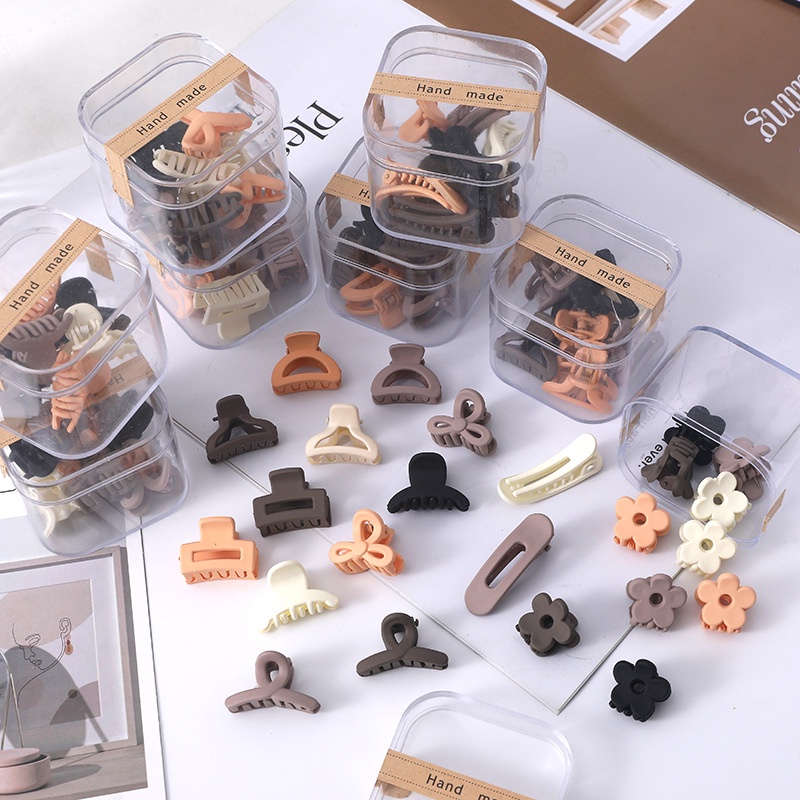 (Random Box) 10 PCs Boxed Children's Braided Hair Clip Versão Coreana Versátil Novos Acessórios