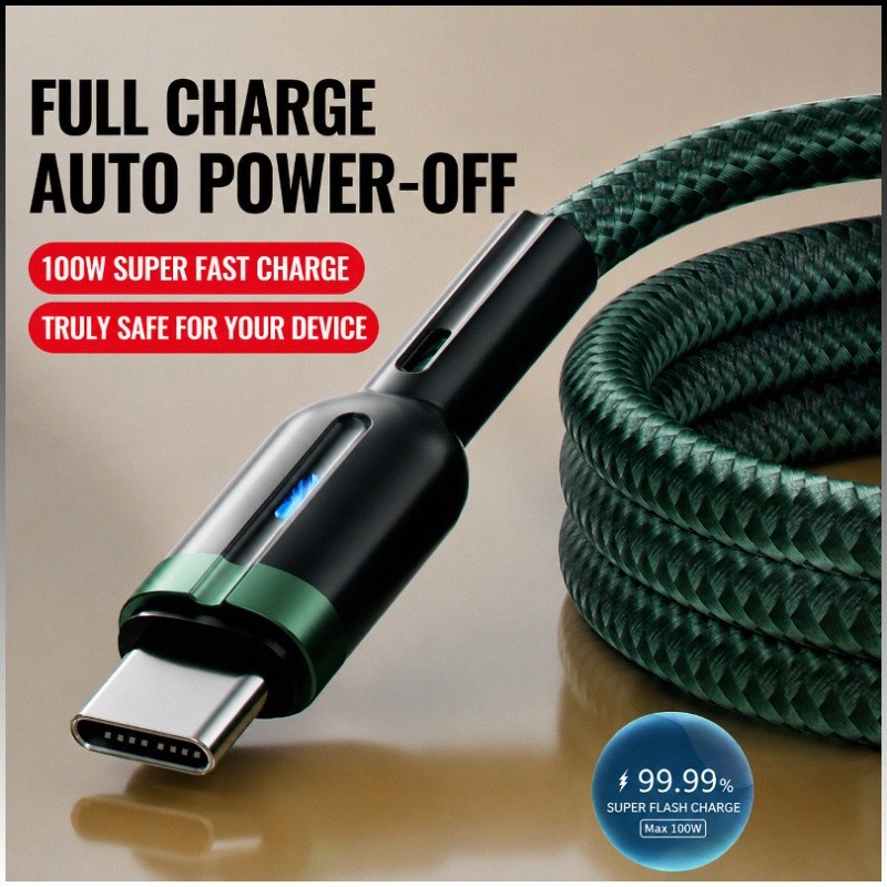 [Cabo Resistente] Auto Stop At Full Charge/Braided USB Data Cable For Android/Cabo USB/Cabo de Carregamento