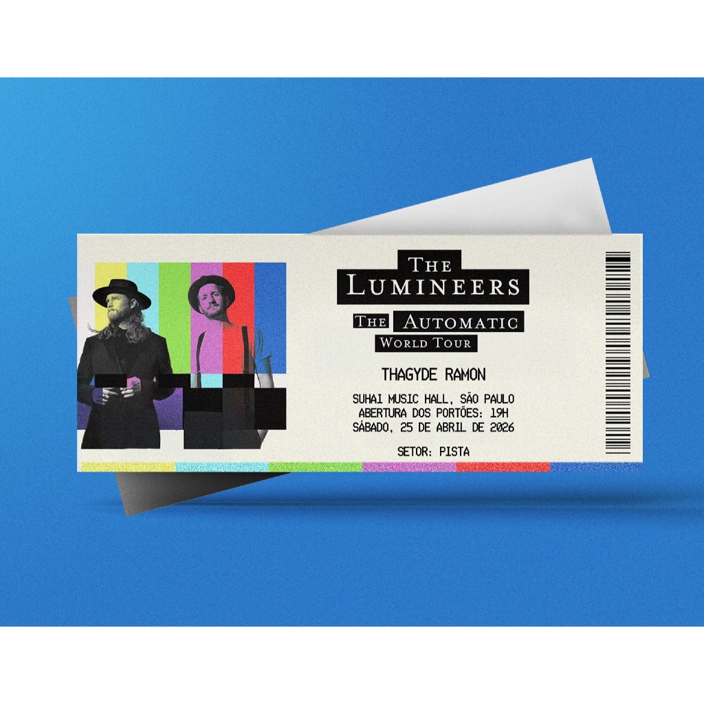 Ingresso Holográfico Personalizado The Lumineers - The Automatic World Tour