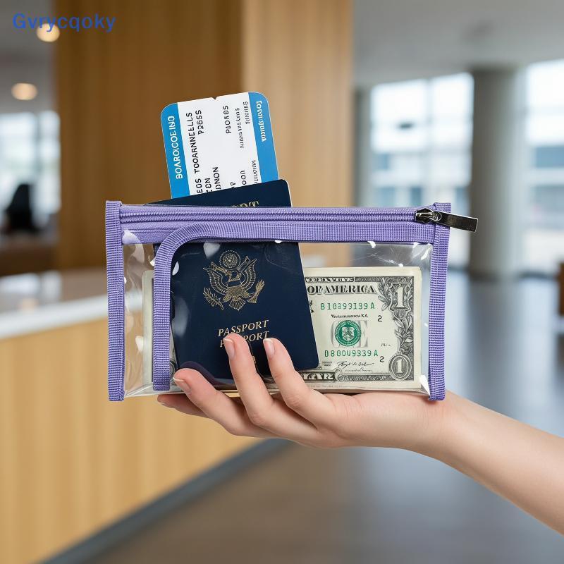 Gvrycqoky Protetor De Passaporte Transparente À Prova De Rasgos Thi Capa De PVC Durável Para Cartão De Embarque Document