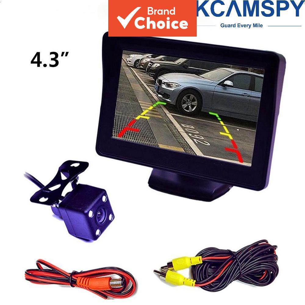 IPS Car Monitor HD Night Vision Retrovisor Backup Conjunto De Câmera Reversa-4.3 Polegadas