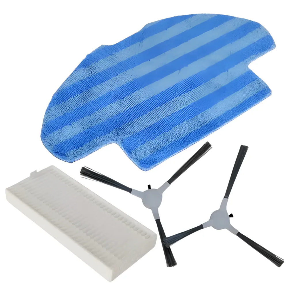 KIT Filtro Escovas e Pano Mop Compatível com Robô Aspirador Philco Pas22p Pas26p Pas28p