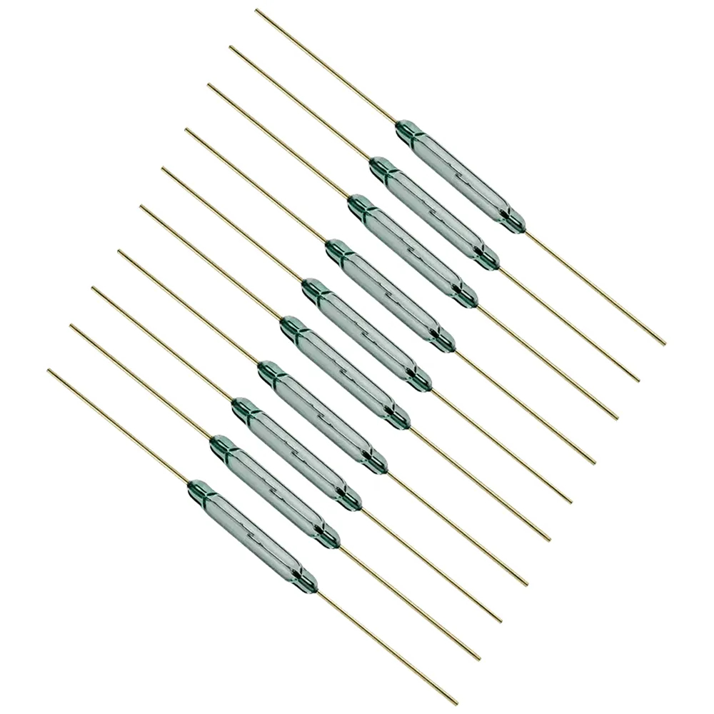 10 Pçs Sensor Magnético Reed Switch Dourado